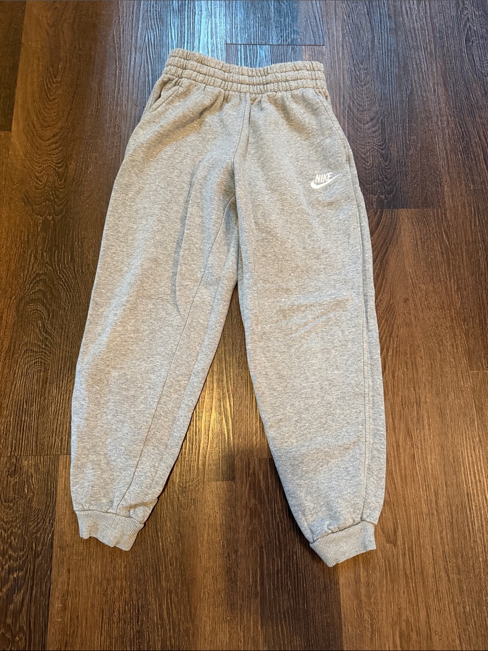 Nike Kids Light Gray Fleece Joggers